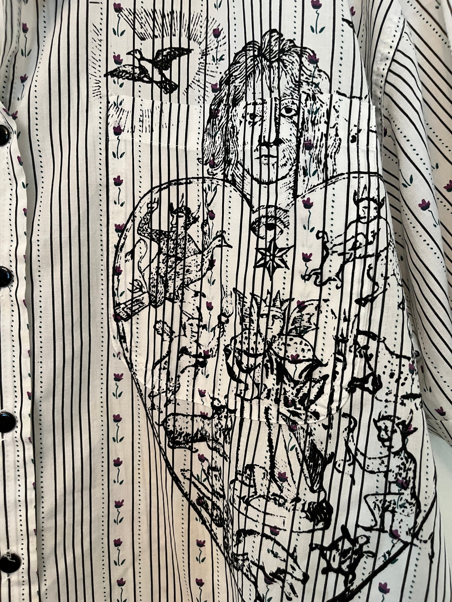 80s demon button down